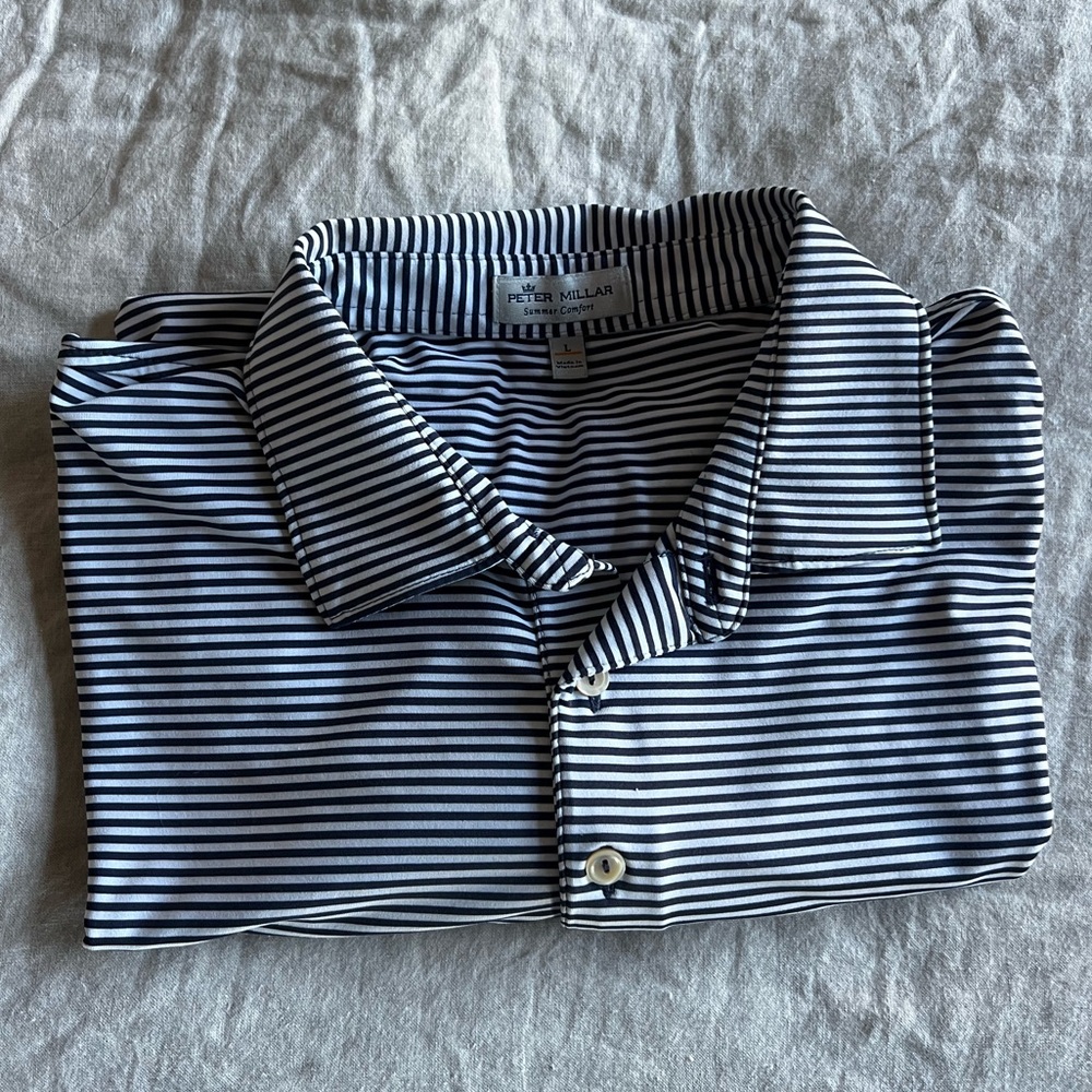 Peter Millar Men's Striped Polo Shirt